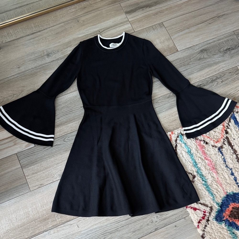 Eliza J Black Dress with Flare Sleeves